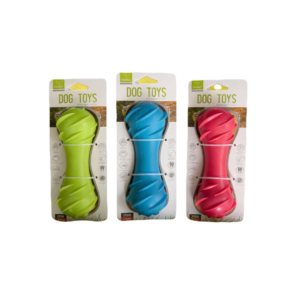 Juguete cilíndrico de hule para perro