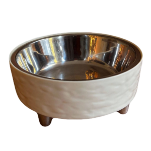 Plato acero inoxidable con base plástica